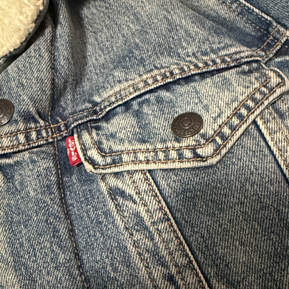 Levi's Light Blue Sherpa-Lined Jacket - Picture 3 of 5
